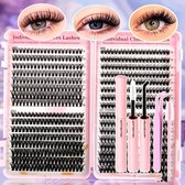 Wimpers - 640 Stuks - wimpers clusters - 30D+40D+50D - D-Krul 9-16mm - cluster - lashes - stukjes wimper - Pre-Made Volume Fans - Wimpers - cluster - Pre-Made Fans- wimperextensions – wimper extensions