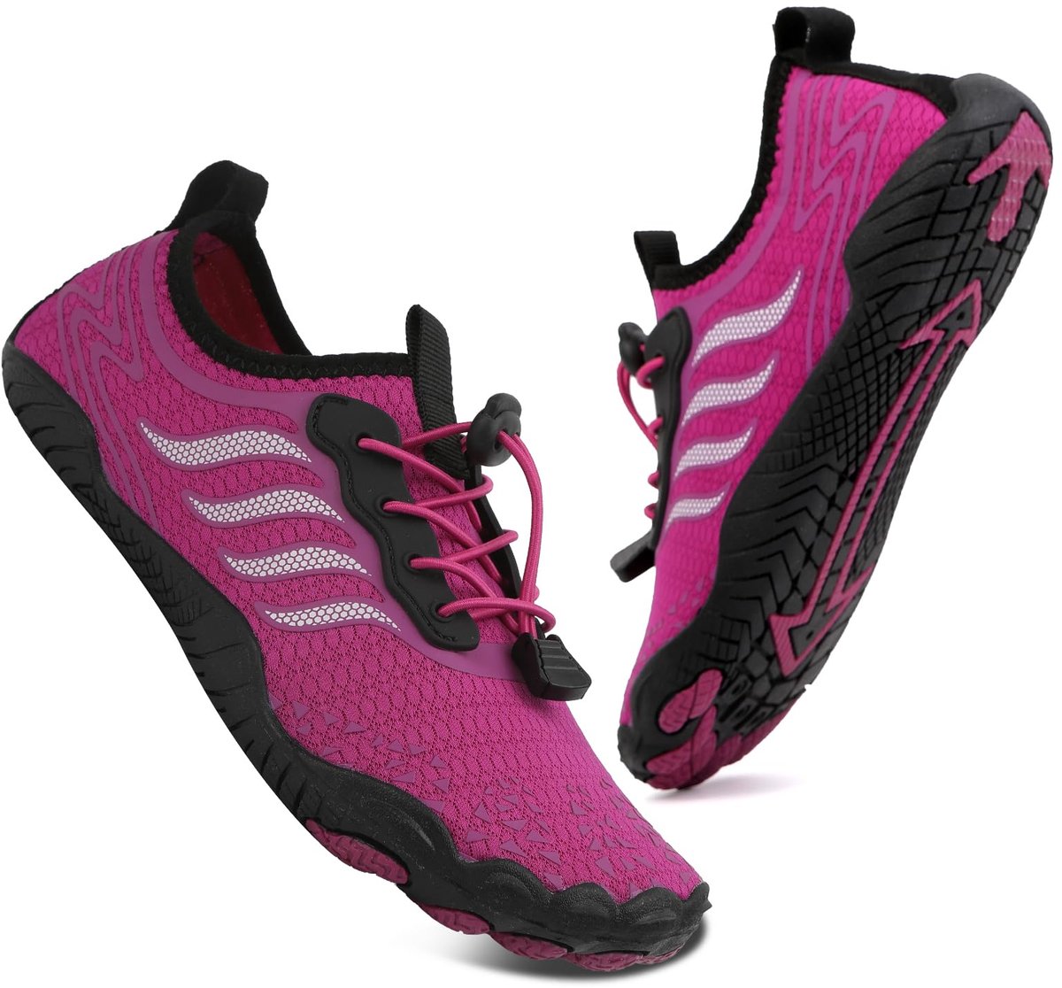 SnelShoppen - Waterschoenen Dames en Heren - Duikschoenen, Strandschoenen, Watersportschoenen met Dikke Zool - Zwemschoenen - Paars - Maat 41 EU - Per