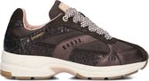Shabbies Amsterdam - Celia Race Sneaker Mesh Donkerbruin - Maat 38