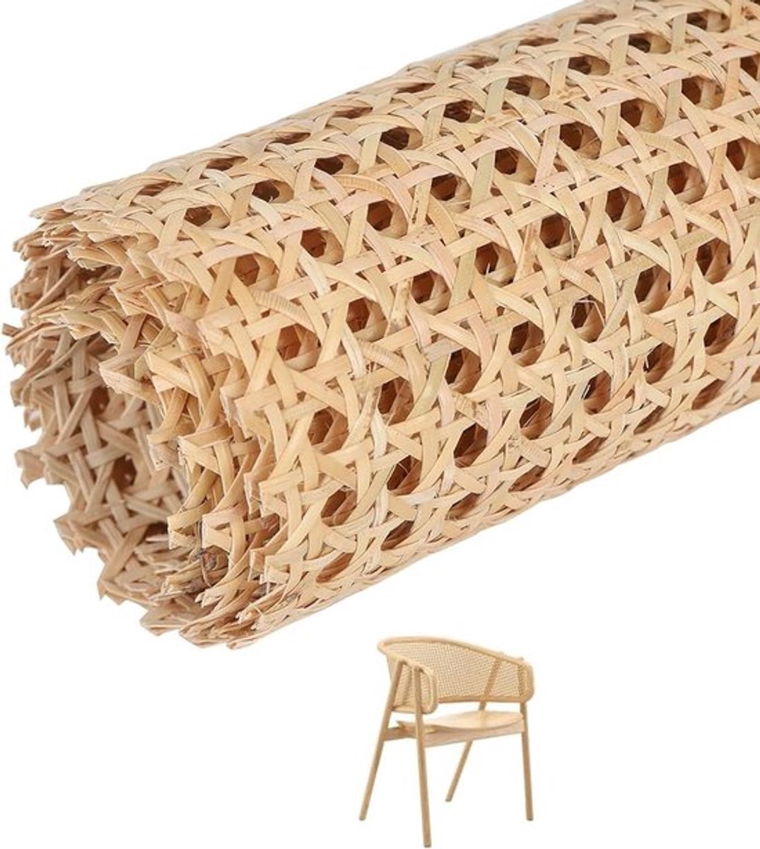 Canewebbing rattan rol - 40 x 95 cm - Geweven rattan huisdecoratie - Wiener vlechtwerk voor Caning-projecten