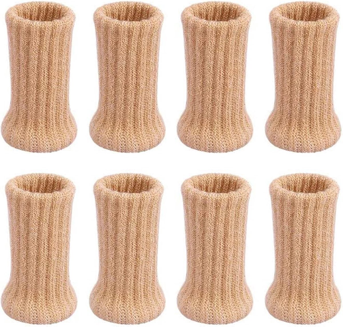Stoelpootbeschermers - Beige - 3 x 4 x 6,5 cm - Antislip en Geluidsreducerend - Voor Meubels