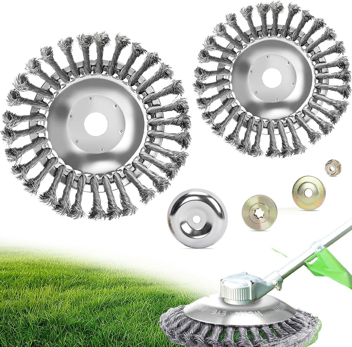 Onkruidborstel voor Bosmaaier - 150 mm & 200 mm - Metalen Borstel met Staaldraad - Voor Tuinonderhoud