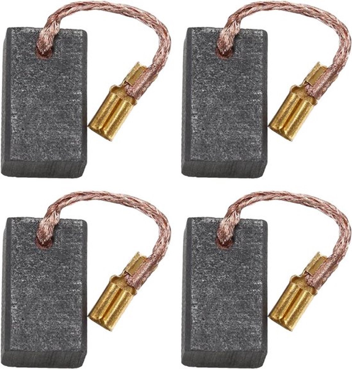 Koolborstels voor Bosch Power Tools - Accessoires met automatische stopfunctie - 6x10x17mm - Compatibel met Bosch GWS 17-125 CIE - Reserveonderdelen - Geschikt voor diverse modellen - Zwart