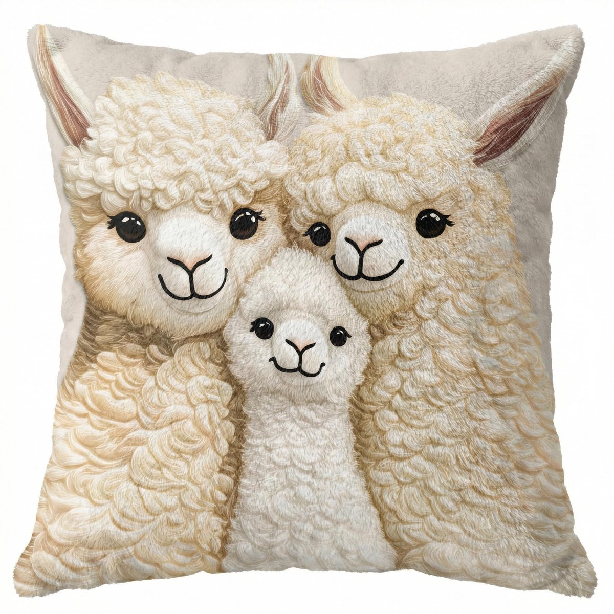 Kussenhoes 40x40 met schattig alpaka motief voor woonkamer en slaapkamer
