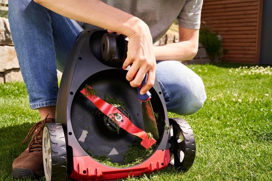 Accu Mulchmaaier - Elektrische grasmaaier Mulchmaaier - Gazon Onderhoud - 3-voudige maaihoogte - 22 cm maaibreedte - Grijs — afbeelding 5