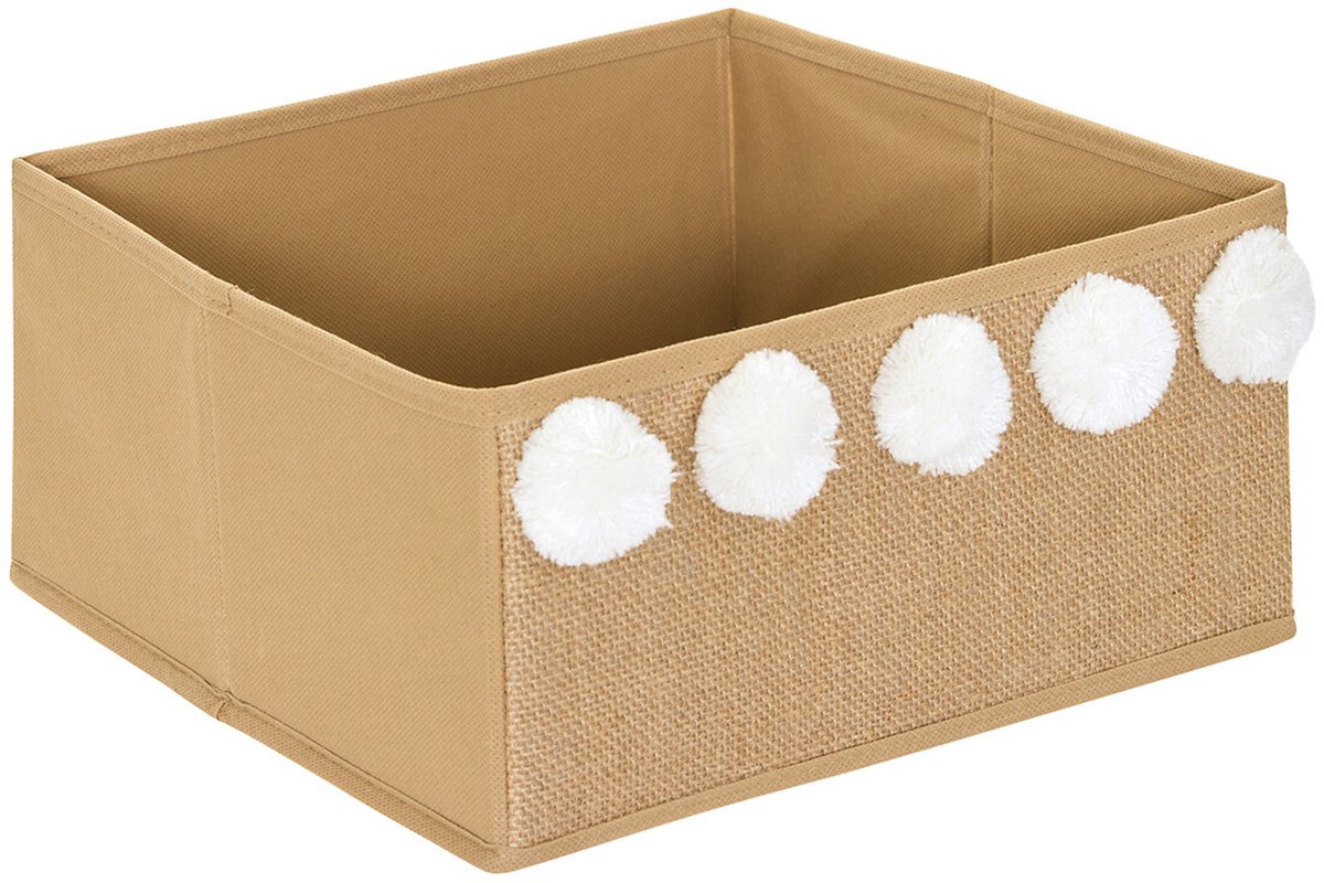 Opvouwbare opbergdoos met pompons