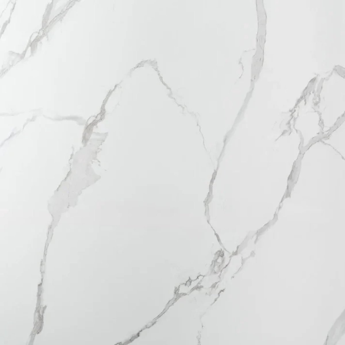 PVC wandpaneel | 122x280x0,3 cm | Calacatta White Hoogglans | Marmerlook Kunststof Muurbekleding Voor Badkamer & Keuken | Vochtbestendige Marmer Plaat Wandtegels Binnen Dusche Wandbekleding Naadloos Tegelalternatief Zelf Zagen