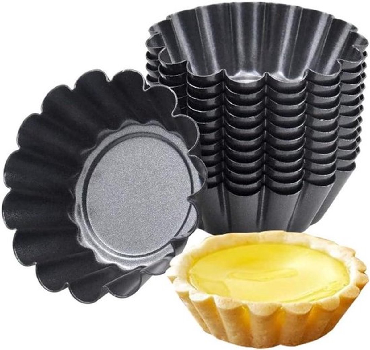 Cupcakevormpjes Set van 10, Bloemvormige Bakvorm voor Cupcakes en Koekjes