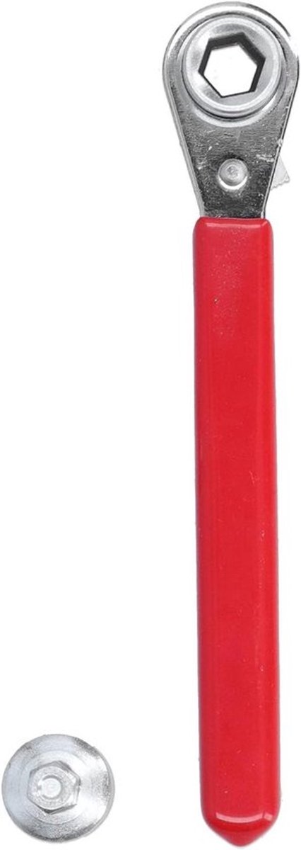 Ratelsleutel 10 mm en 5 16 inch met accuklem en moersleutel voor auto - handige Top Side Post gereedschap