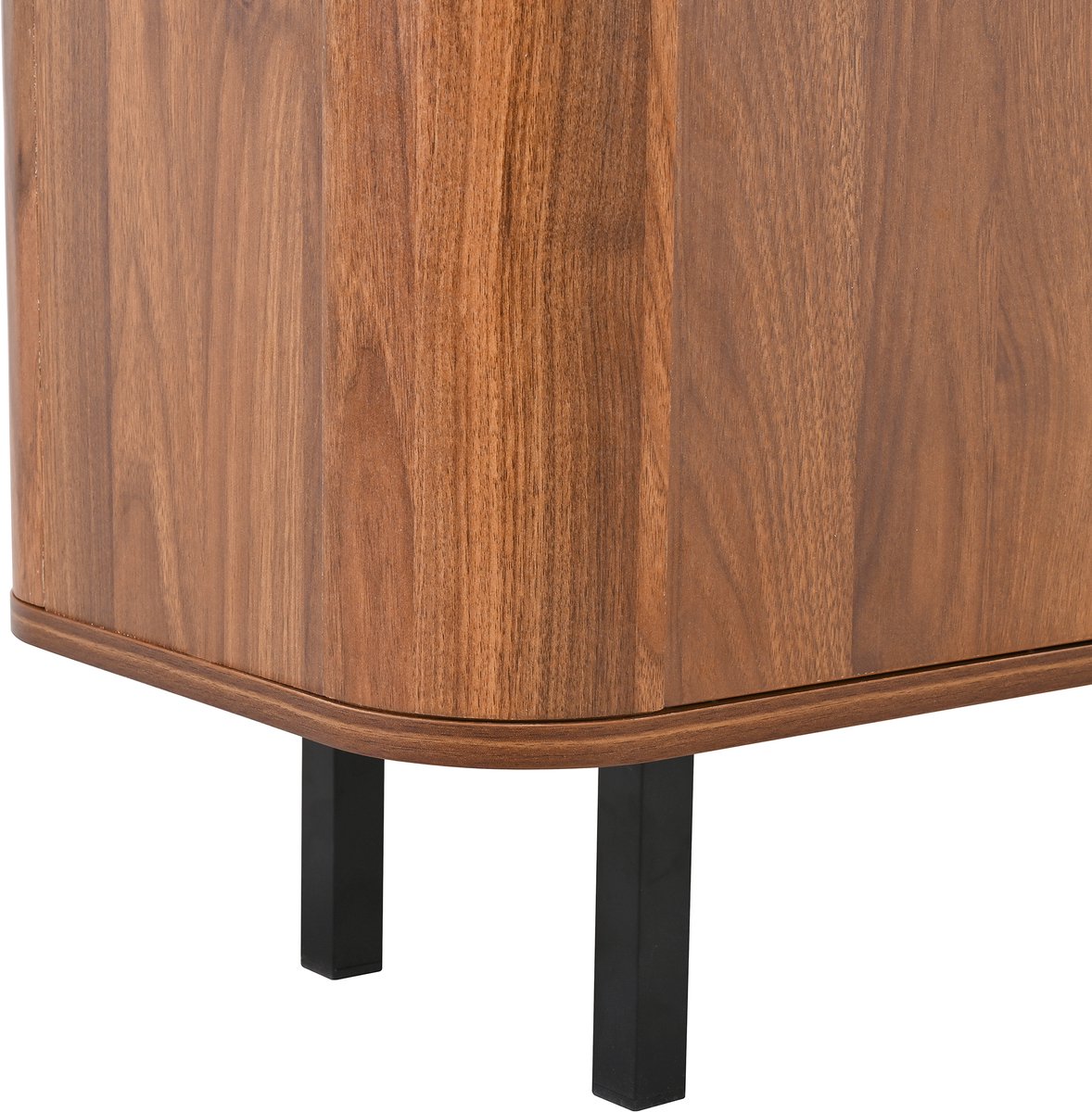 COVREO TV-meubel 190 x 35 x 45 cm walnoot, MDF en spaanplaat, met opbergruimte