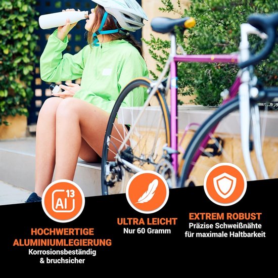 Bidonhouder Fiets - Flessenhouder Fiets - Drinken Tijdens Fietsen - Extra Versterkt Aluminium - Standaard Maat - Roze-Magenta — afbeelding 2