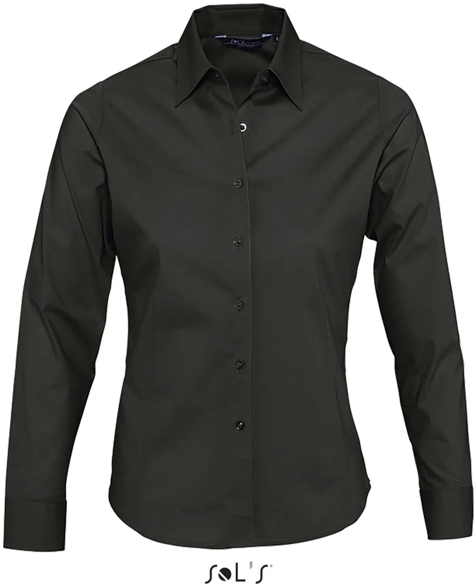 SOL'S Women´s Long Sleeved Stretch Shirt Eden L634 - Black - S