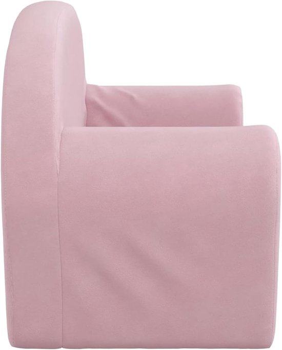 Kindersofa 2-zits - Mini bankje - Kinderkamer inrichten - Afneembare overtrek - 84 x 34 x 45 cm - Roze — afbeelding 4
