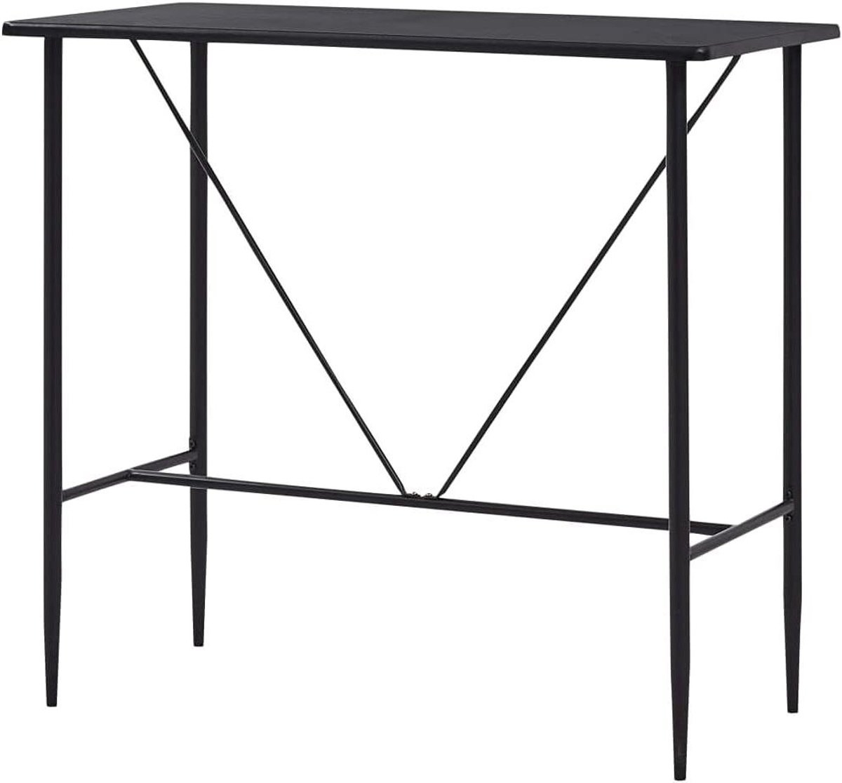 Bartafel - Keukentafel Tafel - Eten en Borrelen - Ruimtebesparend Ontwerp - 120x60x110cm - Zwart