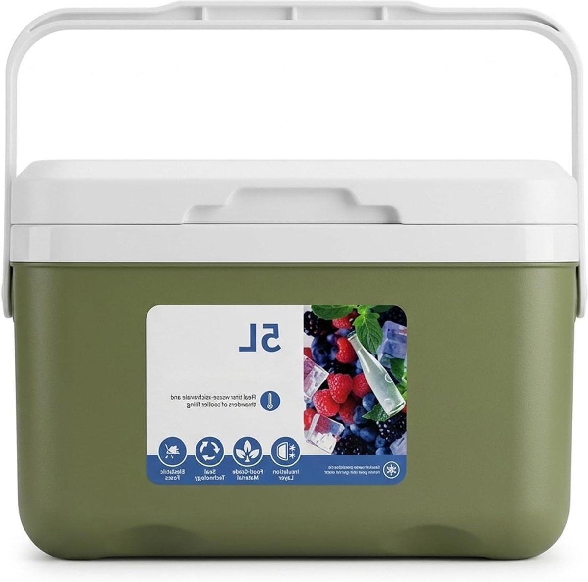 Koelbox - IJskist - Persoonlijk Gebruik - Effectieve Isolatie - 5 Liter - Groen