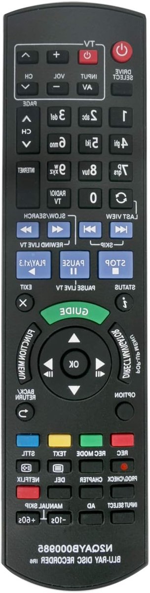 Vervangende Afstandsbediening - Universele Afstandsbediening DVD - Home Cinema Bediening - Infrarood Bediening - 15 x 8 x 0.8 cm