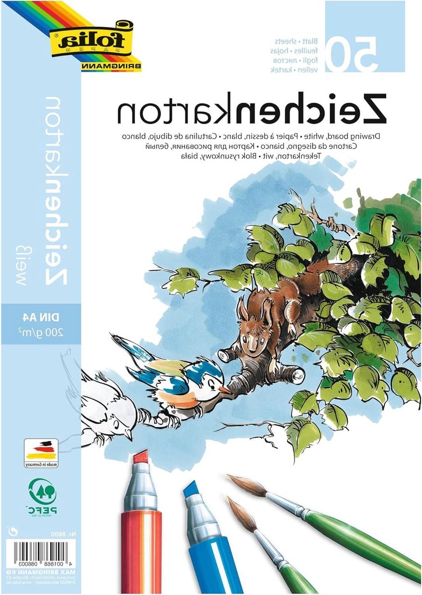 Tekenkarton - Tekenen Papier - Creatief Tekenen - Hoge Gramsgewicht - DIN A4 50 Vel - Wit