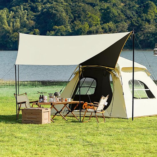 Tentstokken - Verstelbare stokken - Outdoor avonturen - Lichtgewicht aluminium - 2.1 meter - Zilver — afbeelding 2