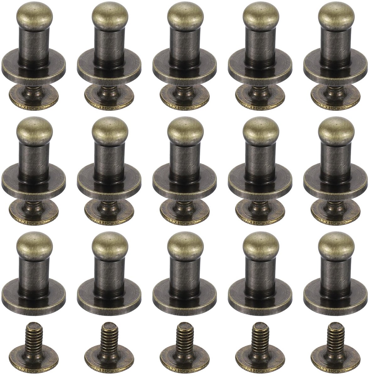 15 Stuks Messing Kugelkop Nieten 4mm voor Leder DIY Projecten