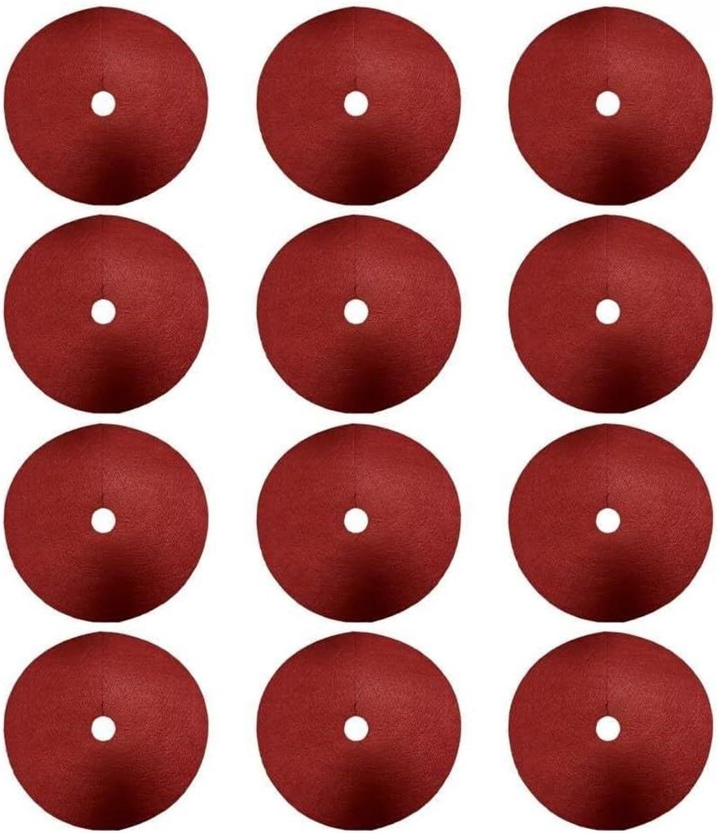 Boommulchmatten - Onkruiddoek Bodembedekker - Onkruid Bestrijden - Zonder Chemicaliën - 52 x 52 cm - Rood en Zilver