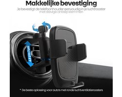 Phreeze MBH01 - Telefoonhouder Auto Ventilatie - GSM Houder Auto - Autohouder Telefoon - Geschikt voor Mercedes & Ronde Ventilatierooster