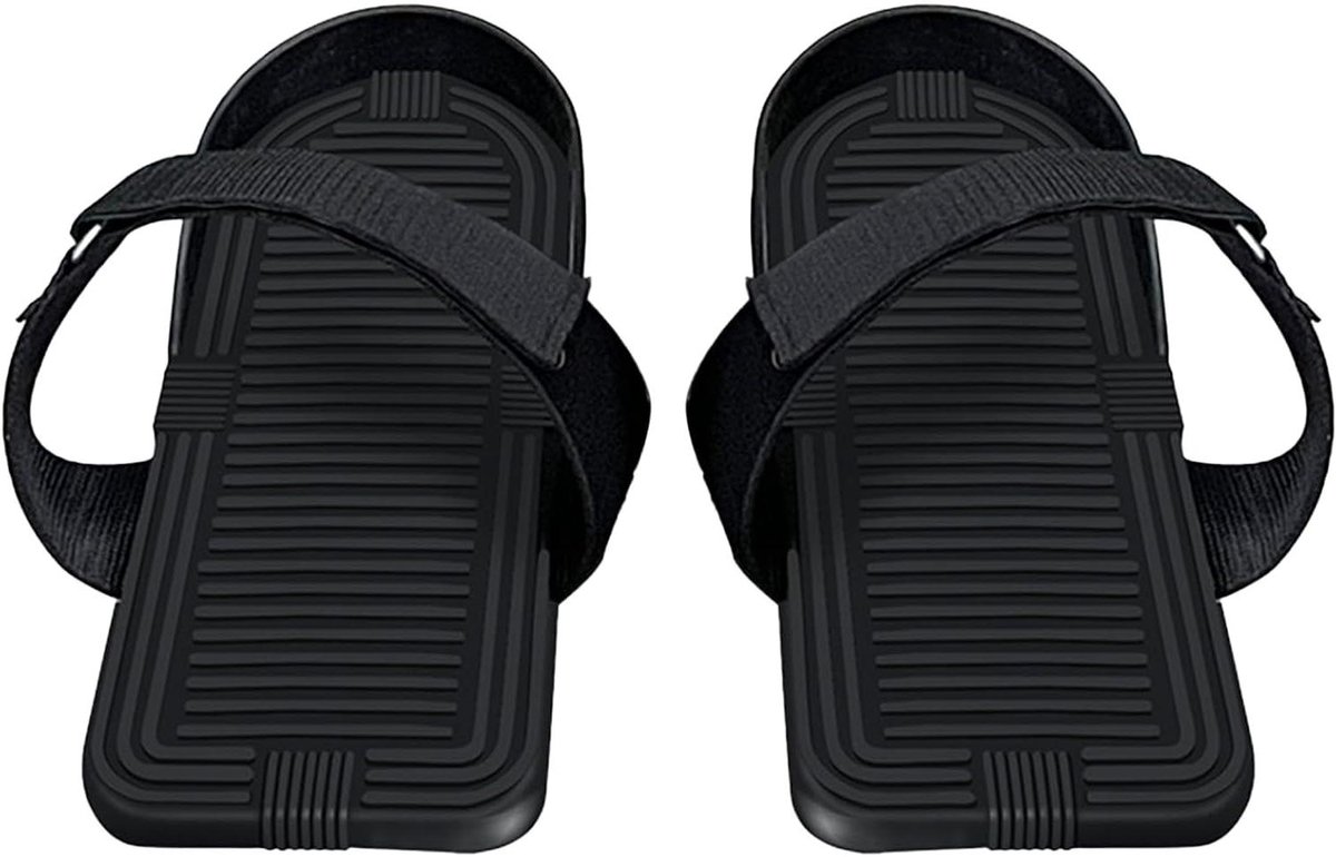 Vervangende Voetplaten - Roeimachine Pedalen - Fitness Training - Verstelbare Weerstand - 14 mm Gat - Zwart