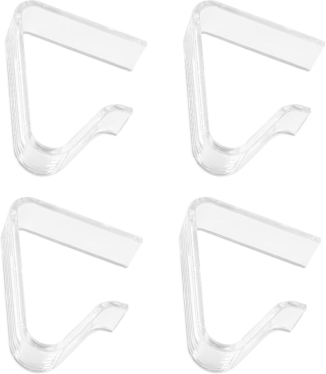 Set van 4 Transparante Tafelklemmen voor Tafelkleed - Ideaal voor Picknicks, Feesten en Bruiloften - Stevige Klemmen voor Binnen en Buiten