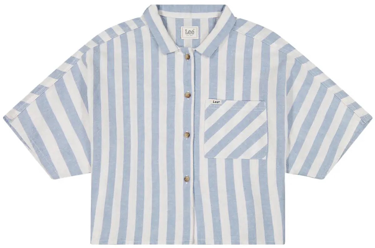 Dameshemd met lange mouwen Lee Resort Sea Mist Stripe