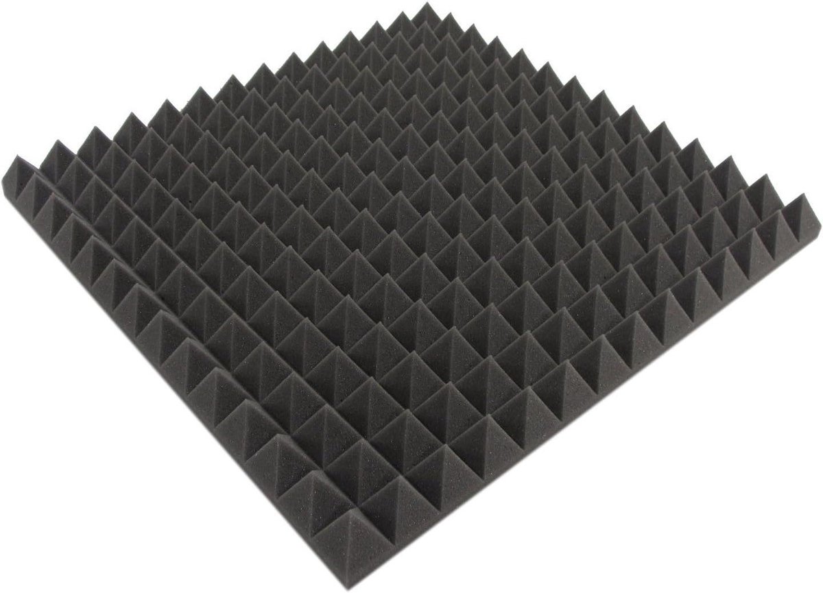 Akoestisch Schuim - Geluidsisolatie Panelen - Studio Geluid Dempen - Pyramide Profiel - 5 m² - Antraciet