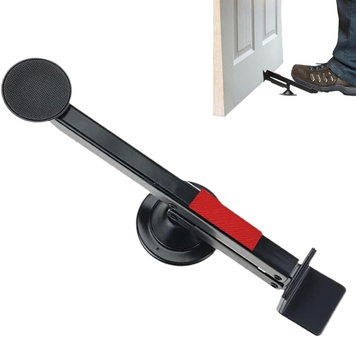 Deurlifter Installatietool - Deurhefgereedschap Voetpedaal - Houten Deuren Plaatsen - Handsfree Bediening - 33 cm - Staal