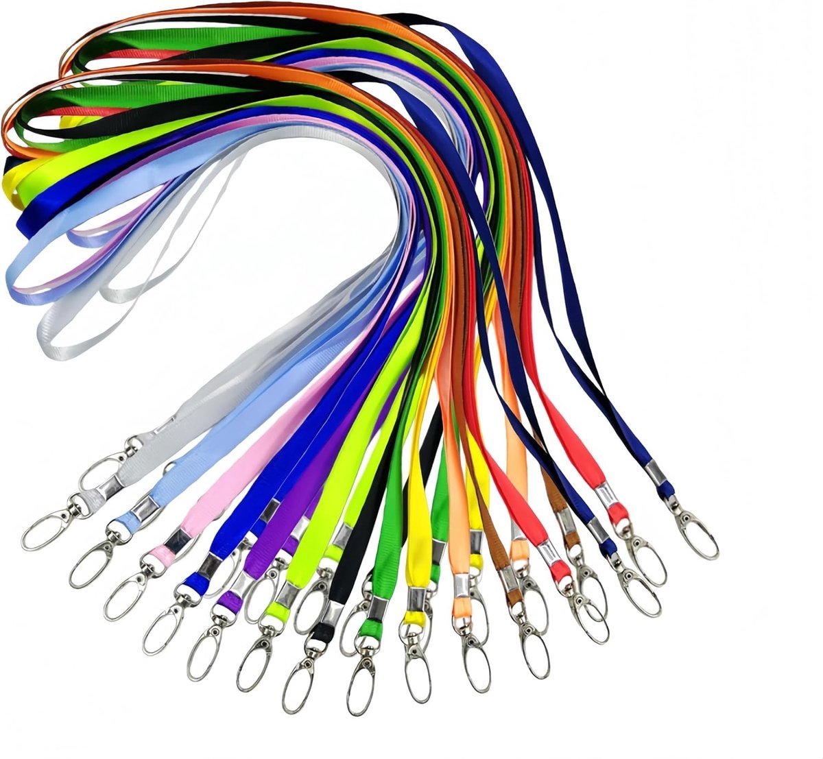 Kleurige Lanyards met Draaihaak voor ID Kaarten, Badges en Sleutels - Verkrijgbaar in 10 Kleuren