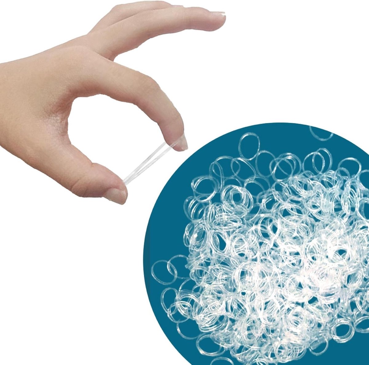 500 Stuks Elastische Haarbanden - Sterk en Rekbaar, Zacht voor Alle Haartypes, Ideaal voor Dagelijks Gebruik en Speciale Gelegenheden