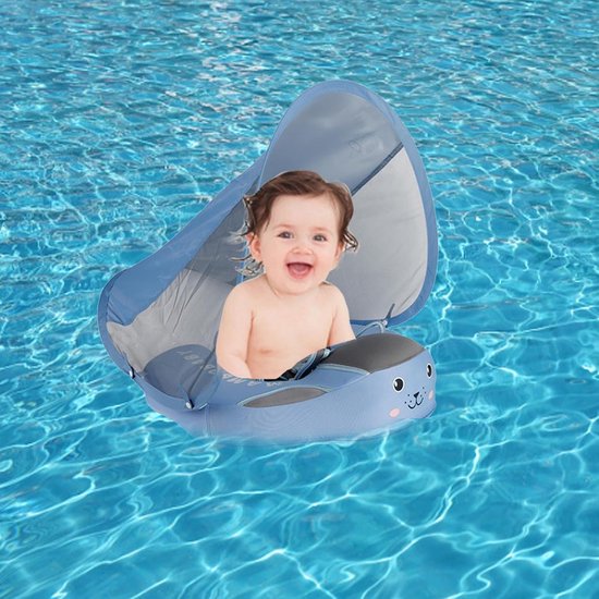 Baby Zwemring - Baby Float - Veilig Zwemmen - Met Zonnedak - 3-24 Maanden - Blauw — afbeelding 2