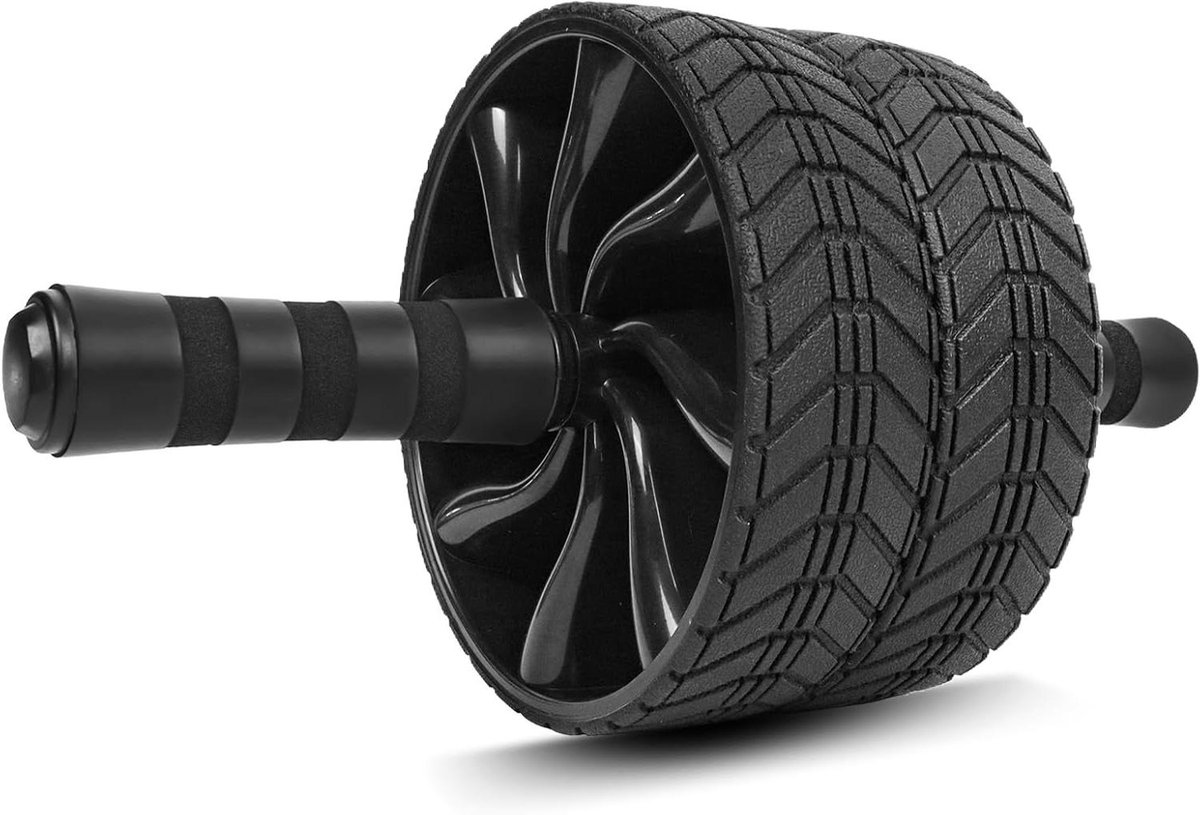 Buikspierroller - Core trainer - Krachtraining thuis - Twee modi - Max 226 kg - Zwart
