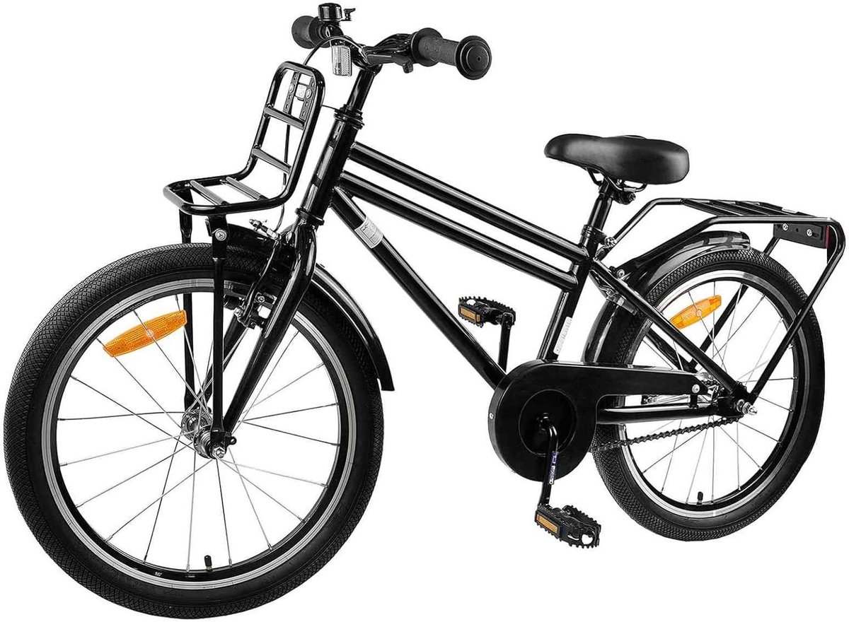 Kinderfiets sfiets sfiets Vrije Tijd Robuust Stalen Frame 20 inch Zwart