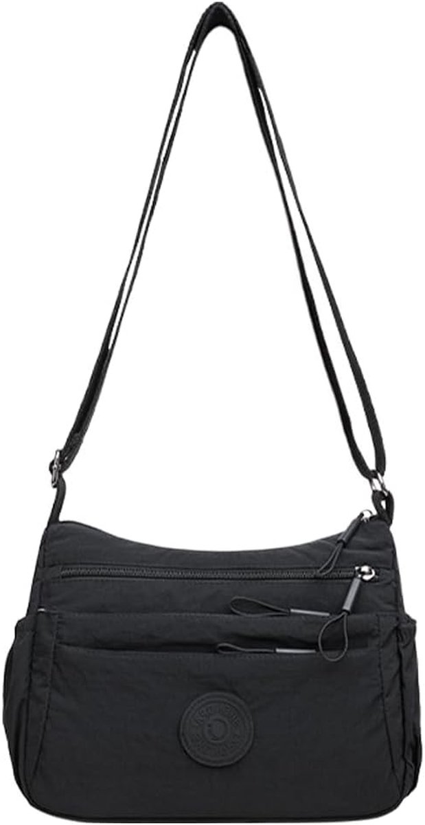 Dames Crossbody Tas - Schoudertas Messenger - Dagelijks Gebruik - Oxford Stof - 27 x 11 x 20 cm - Zwart