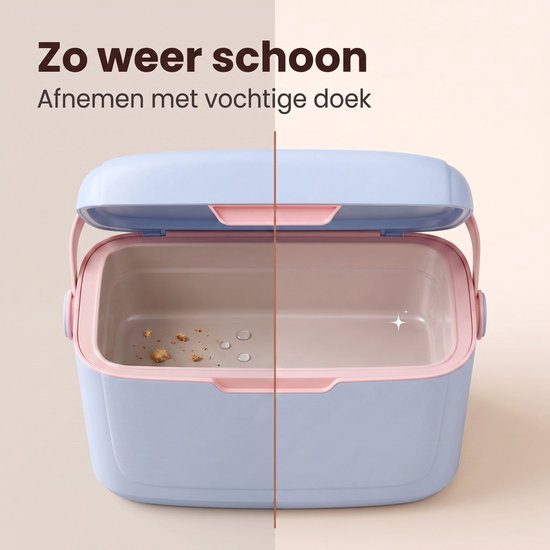 Cheqo® Koelbox - Passieve Koelbox Zonder Stroom - Draagbare Koelbox - Kleine Koelbox met Schouderband - Koeltas voor Camping en Strand - Picknick Koelbox voor Festival en Auto - Lunchbox Koeler - Isolatiebox - Koelbox Blauw - Frigobox van Cheqo — afbeelding 3