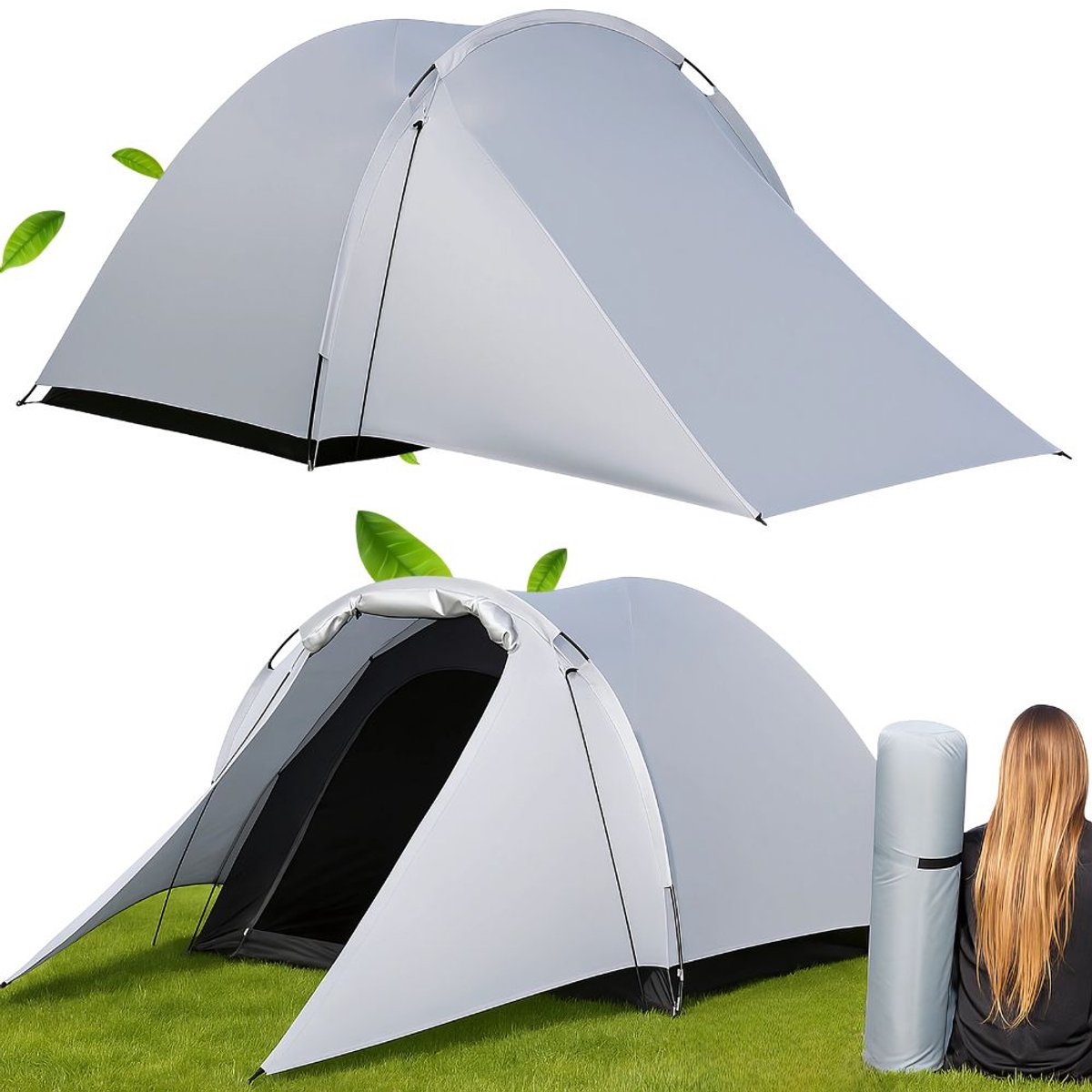 MOZY® - 3-Persoons Tent - met Muskietennet - 125 x 190 x 320 cm - Ventilatieopening - Tent met Muggennet - Kampeertent - Camping - Kamperen