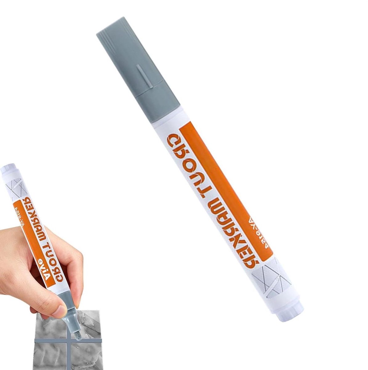 Voegpen - Tegelmarker Reparatiepen - Tegels Opfrissen - Sneldrogende Waterdichte Formule - 14 cm - Zwart