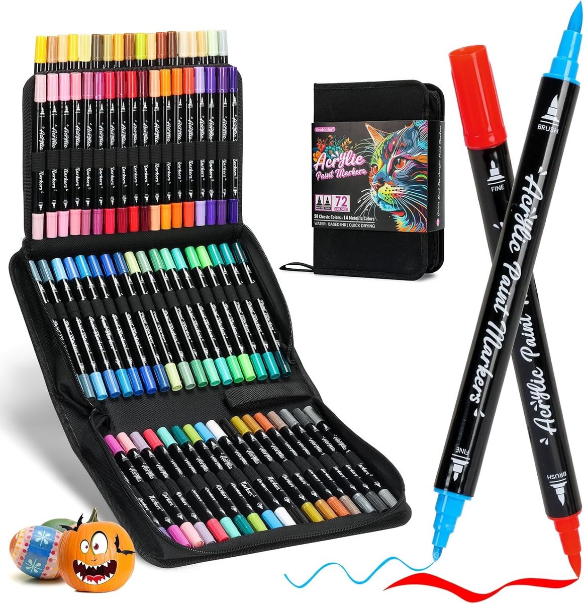Acrylverf Markers - Multicolor - Dubbele Punt - Voor Creatieve Projecten - Voor Kunstenaars