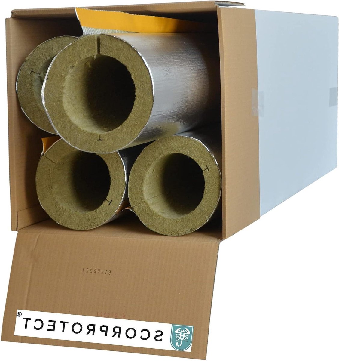 Buisisolatie Steenwol - Isolatiebuis Pijp - Leidingen Isoleren - Aluminium Gelamineerd - 114 x 30 mm - Grijs