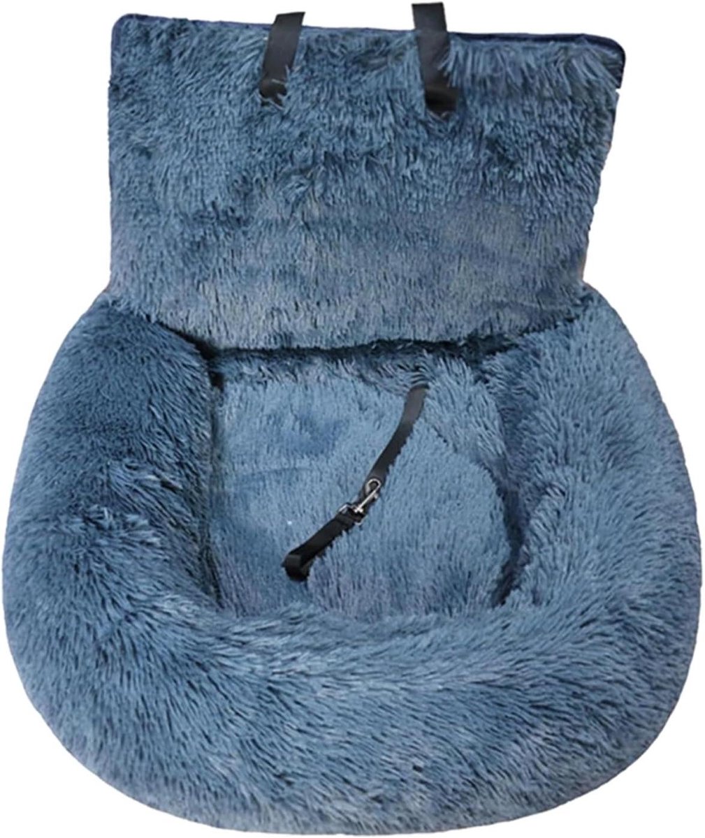 Honden Autostoel - Reisbed Hond - Veilig Reizen - Afneembare Hoes - 30 x 25 x 17 cm - Donkergrijs