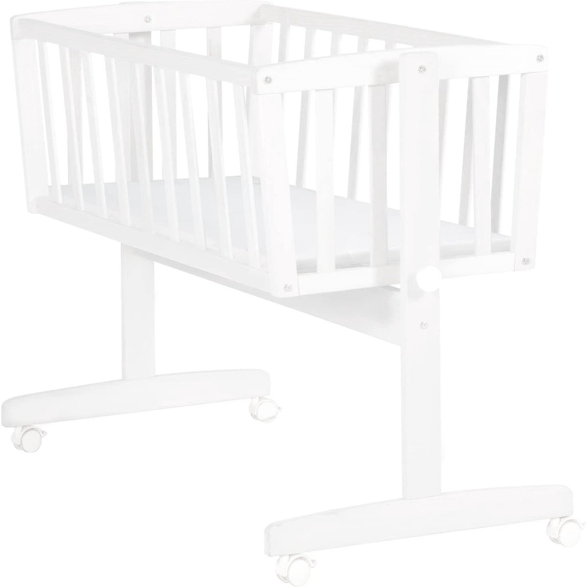 Babywieg met matras - Wiegset baby - Rustig slapen - Kalmerende wiegfunctie - 40 x 90 cm - Wit