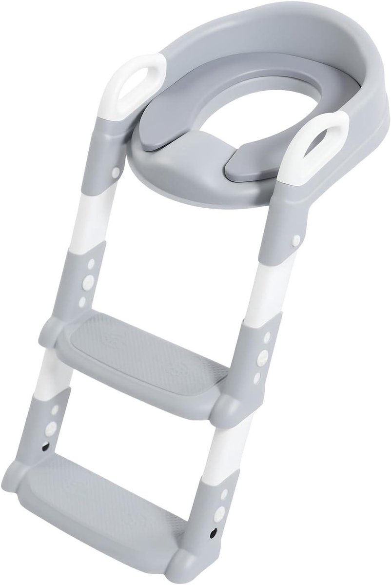 Kinder toiletbril met trap - Toilettrainer potje - Kinderen leren zindelijk worden - Spatwaterdicht en antislip - Verstelbaar 2-7 jaar