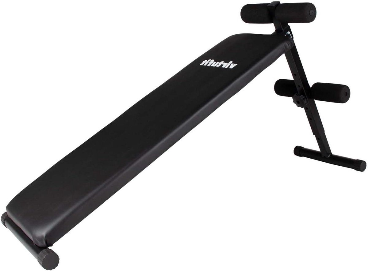 Verstelbare Ab Bench - Buikspierbank Trainingsbank - Buikspieren Trainen - 5 Posities Instelbaar - 131 x 33 x 70 cm