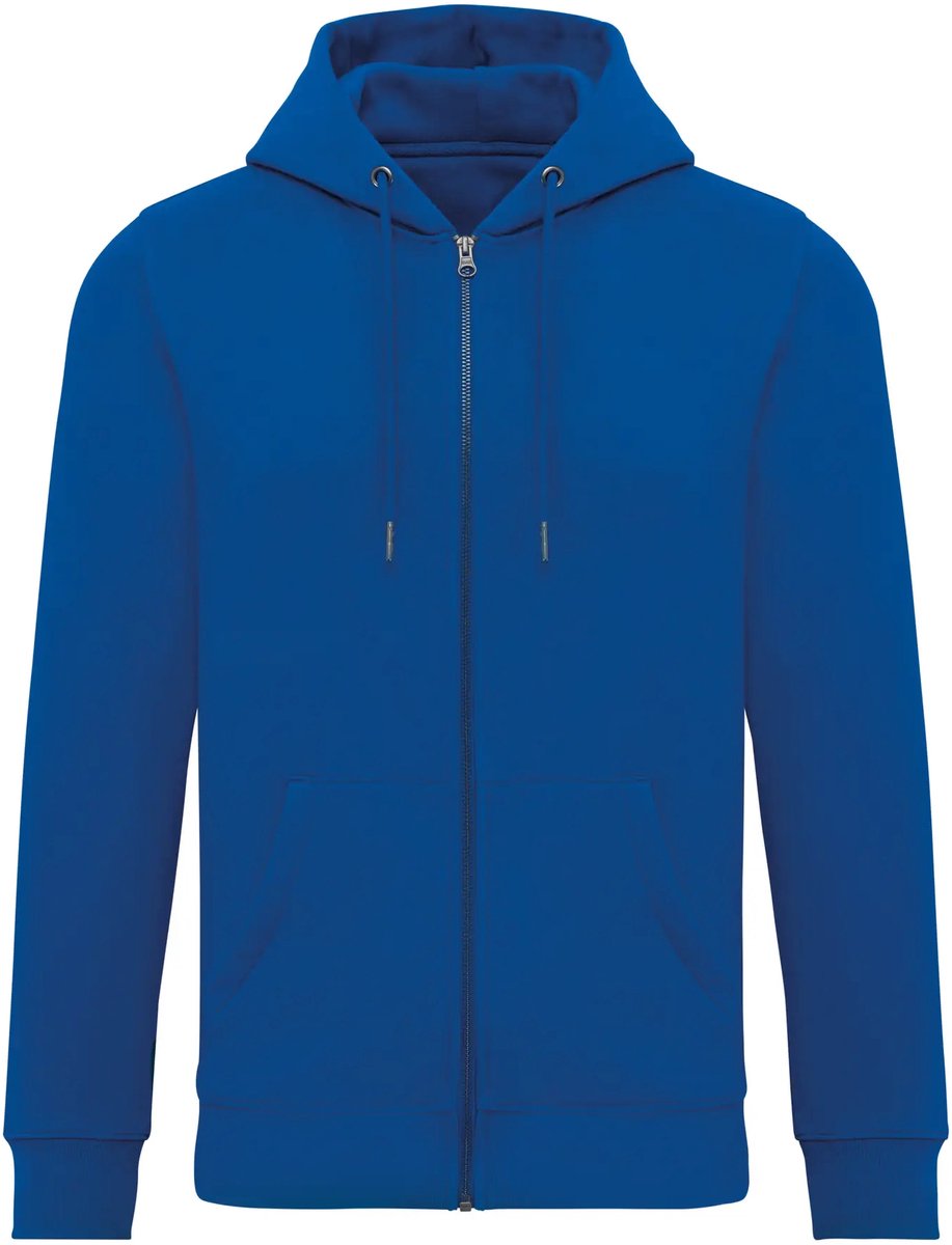 Native Spirit Ecologische uniseks sweater met capuchon en rits NS402 - Sea Blue - M