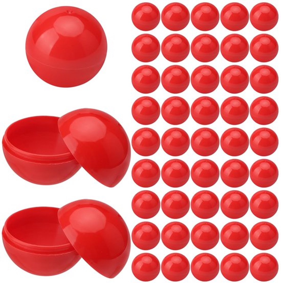 Plastic Lotto-ballen 50 Stuks - 3 cm - Kunststof - Geschikt voor Loterijmachines - Feesten - Tombola - Kleurrijke Rekwisieten - Loterijballen