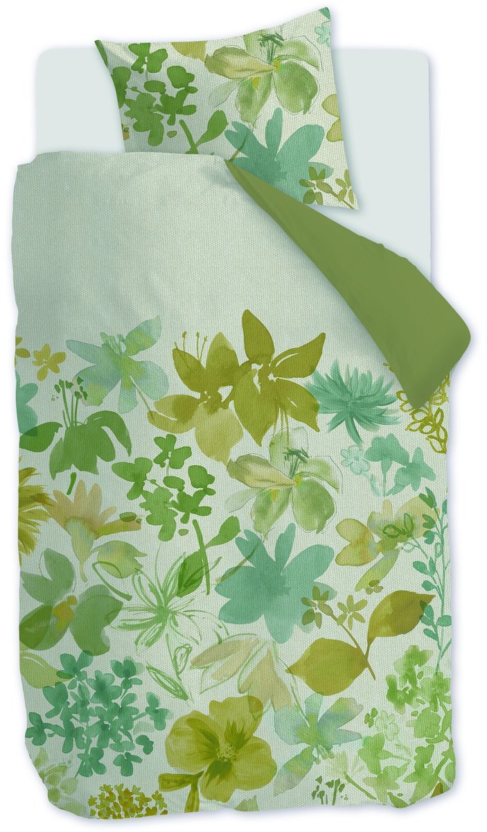 Beddinghouse Lilian dekbedovertrek - Lits-Jumeaux - 240 x 200/220 cm - Groen van Merkloos — afbeelding 5