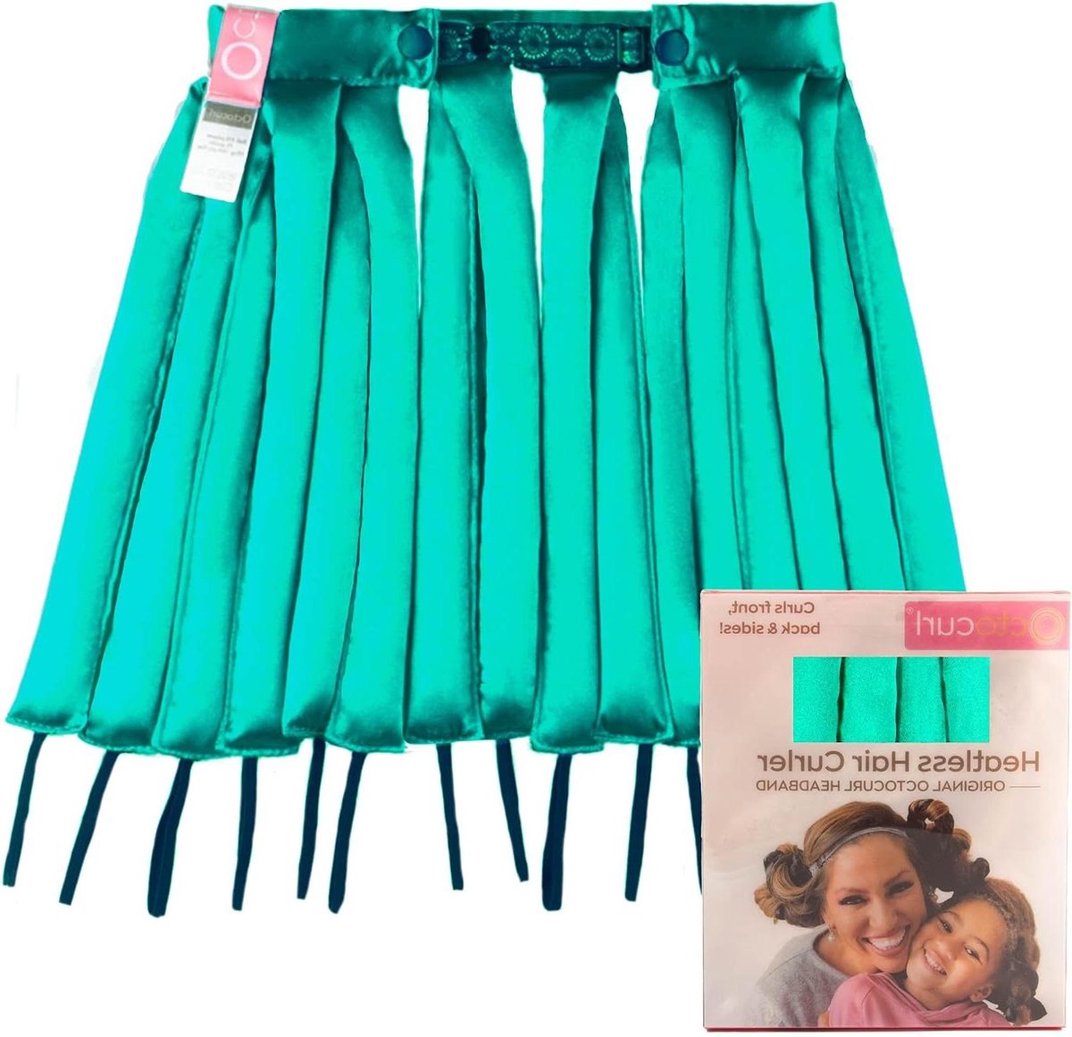Haarkrulspelden - Hoofdband krulspelden - Warmtevrij stylen - Octopus ontwerp - 16 strippen - Jade