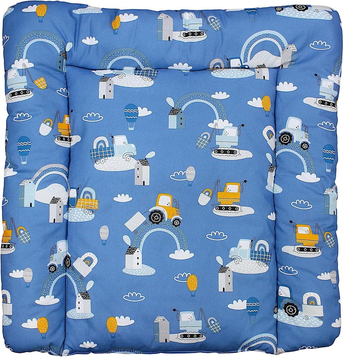 Baby Aankleedkussen - Commode Mat - Baby Verzorgen - Huidvriendelijk Katoen - 70 x 70 cm - Met Patronen